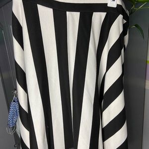 Forever 21+ Black and White Striped Skirt